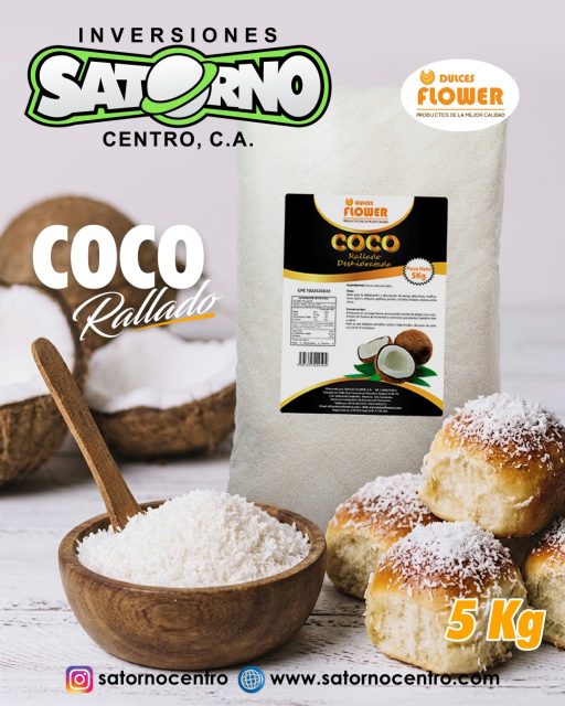 COCO RALLADO DULCES FLOWER 🥥 AL MAYOR 👨🏻🍳
Ralladura fresca de coco con excelente sabor, aroma y textura. Especial para uso en panadería, pastelería y repostería 👨🏻🍳🥥💛
Podrás utilizarla para decorar o mezclar con rellenos para👇🏽
Tortas ✔️
Panes dulces ✔️
Ponqués ✔️
Pan de coco ✔️
Toppings ✔️
SOMOS DISTRIBUIDORES!!!
DISPONIBLE en presentación de 1 X 5 Kg ✔️
📦📦🚚
💼 CONTÁCTANOS
WhatsApp✨
📲 0414 442 4471
📩Correo: satornocentro@gmail.com
👇🏽👇🏾Síguenos 👇🏻👇🏿
⬇️ En CARABOBO ⬇️
🔸Instagram @satornocentro ✔️
🔸 Nuestra Etiqueta 👉 #satornocentro
⬇️ En CARACAS ⬇️
🔸Instagram @satornojc ✔️
#satorno
#CocoRallado
#CocoRalladoalMayor
#ValenciaVenezuela