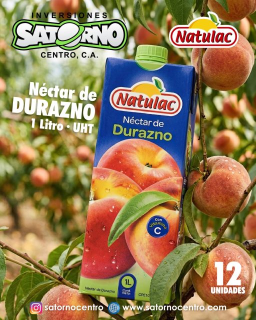JUGO DE DURAZNO NATULAC 🍑 AL MAYOR 💯✅

Todos los JUGOS NATULAC cuentan con calidad y sabor garantizados 🍑🧡 @natulacoficial

Además de ser deliciosos, para disfrutar en cualquier ocasión, ideal para las meriendas, también vienen enriquecidos con vitamina C 🍑😍🧡

Producto de fácil comercialización en Abastos, Minimarkets, Supermercados, Bodegones, Farmacias o Frigoríficos con rápido retorno de inversión 🏆🥇

DISPONIBLE en presentación de 12 unidades X 1 Litro 🍑💛

SOMOS DISTRIBUIDORES
📦📦🚚✨

💼 CONTÁCTANOS

WhatsApp✨
📲 0414 442 4471

📩Correo: satornocentro@gmail.com

👇🏽👇🏾Síguenos 👇🏻👇🏿

⬇️ En CARABOBO ⬇️
🔸Instagram @satornocentro ✔️
🔸 Nuestra Etiqueta 👉 #satornocentro

⬇️ En CARACAS ⬇️
🔸Instagram @satornojc ✔️

#satorno
#jugosnatulacalmayor
#jugodeduraznonatulac
#valenciavenezuela