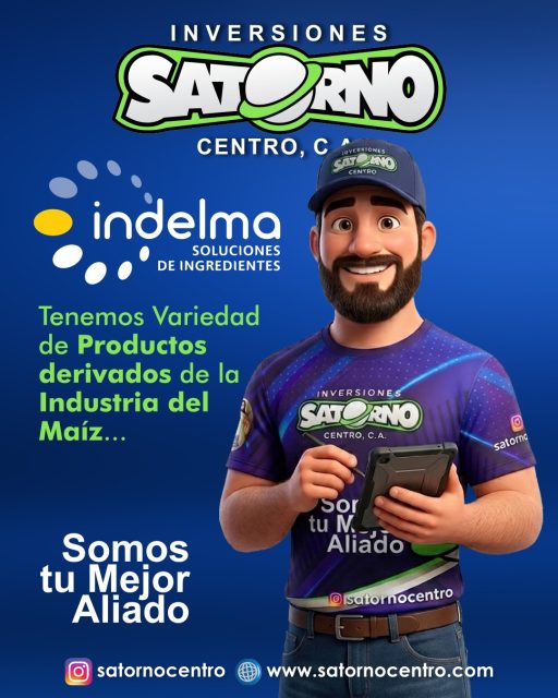 PRODUCTOS DERIVADOS DEL MAÍZ INDELMA 👩🏻‍🍳 AL MAYOR 💯

Contamos con el portafolio completo de productos derivados del Maíz de @somosindelma y que son ampliamente utilizados en la industria alimenticia 🙋🏻‍♂️👍🏻

Podemos asesorarte y abastecer tu línea de producción con productos de la reconocida marca Indelma!!!

SOMOS DISTRIBUIDORES 📦📦🚚

Estamos a tu disposición 🙋🏻‍♀️

CONTÁCTANOS

WhatsApp✨
📲 0414 442 4471 

📩Correo: satornocentro@gmail.com

👇🏽👇🏾Síguenos 👇🏻👇🏿

⬇️ En CARABOBO ⬇️
🔸Instagram @satornocentro ✔️
🔸 Nuestra Etiqueta 👉 #satornocentro

⬇️ En CARACAS ⬇️
🔸Instagram @satornojc ✔️

#satorno
#ColorCarameloalMayor
#JarabedeGlucosaalMayor
#ValenciaVenezuela