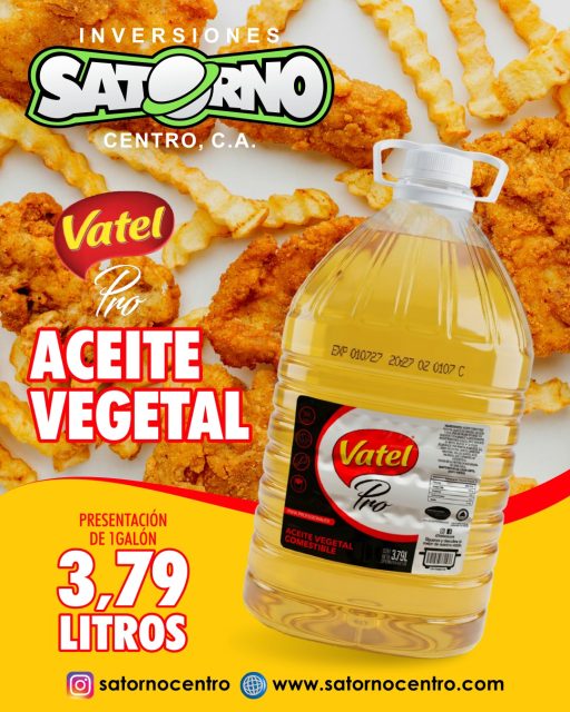 ACEITE VEGETAL VATEL PRO 1 GALÓN AL MAYOR 💯📦🚛

VATEL PRO es un aceite vegetal de calidad premium diseñado para satisfacer las exigencias de la cocina profesional.

Su uso en restaurantes y servicios de alimentos ofrece múltiples ventajas: un alto punto de humo que permite frituras y cocciones a altas temperaturas sin quemarse, lo que garantiza resultados crujientes y dorados en rebozados, papas fritas, carnes y pescados.

La fórmula neutra del Aceite Vegetal VATEL PRO no altera el sabor original de los ingredientes, respetando la identidad de cada plato; su estabilidad y durabilidad aseguran una vida útil más larga en la freidora, optimizando costos y reduciendo el desperdicio.

Su presentación en envase de 1 GALÓN facilita el manejo y almacenamiento en cocinas de alto volumen, convirtiéndolo en la herramienta indispensable para chefs que buscan rendimiento y calidad constante. 

¡Haz tu pedido ahora! 📦👇
SOMOS DISTRIBUIDORES 🙂👍

💼 CONTÁCTANOS

WhatsApp✨
📲 0414 442 4471

📩Correo: satornocentro@gmail.com

👇🏽👇🏾 Síguenos 👇🏻👇🏿

⬇️ En CARABOBO ⬇️
🔸Instagram @satornocentro ✔️
🔸 Nuestra Etiqueta 👉 #satornocentro

⬇️ En CARACAS ⬇️
🔸Instagram @satornojc ✔️

#satorno
#AceiteVatelProalmayor
#AceiteVatelPro
#ValenciaVenezuela