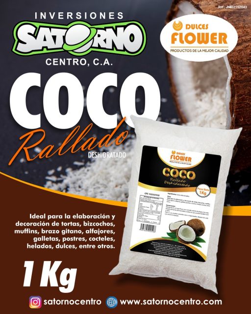 COCO RALLADO DULCES FLOWER AL MAYOR 🥥💯😍
En SATORNO CENTRO sabemos que el éxito de sus creaciones exige ingredientes de primera, por lo que ponemos a su disposición, de manera directa, el Coco Rallado Deshidratado de la marca DULCES FLOWER.
Este producto ha sido cuidadosamente seleccionado para satisfacer las altas exigencias de panaderías, pastelerías y negocios de food service, brindando una frescura, textura y sabor inigualables que garantizan la máxima calidad en cada preparación.
El Coco Rallado de DULCES FLOWER es un insumo estratégicamente pensado para maximizar la rentabilidad de su negocio gracias a su alto rendimiento y a sus eficientes presentaciones de 1 kg y 5 kg, las cuales se adaptan perfectamente a cualquier volumen de producción.
Potencia tus recetas y optimizar sus costos con un aliado confiable que SATORNO CENTRO lleva directamente hasta las manos de su equipo.
¡Haz tu pedido ahora! 📦👇
SOMOS DISTRIBUIDORES 🙂👍
INVERSIONES SATORNO CENTRO, C.A.
RIF: J402152043
💼 CONTÁCTANOS
WhatsApp✨
📲 0414 442 4471
📩Correo: satornocentro@gmail.com
👇🏽👇🏾 Síguenos 👇🏻👇🏿
⬇️ En CARABOBO ⬇️
🔸Instagram @satornocentro ✔️
🔸 Nuestra Etiqueta 👉 #satornocentro
⬇️ En CARACAS ⬇️
🔸Instagram @satornojc ✔️
#satorno
#CocoRallado
#CocoRalladoalmayor
#ValenciaVenezuela