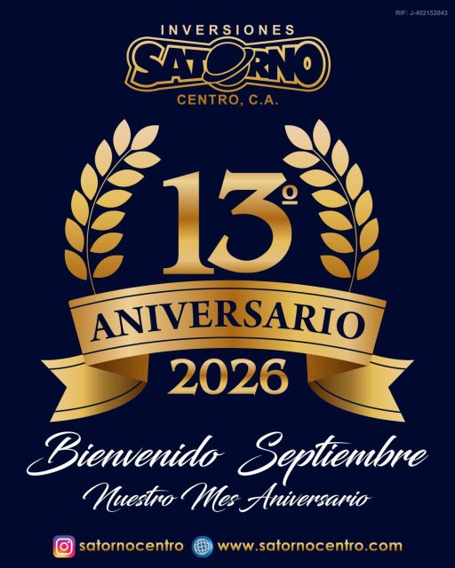 BIENVENIDO SEPTIEMBRE 😍 NUESTRO MES ANIVERSARIO 1️⃣3️⃣
En SATORNO CENTRO celebramos nuestro 13º aniversario llenos de alegría y gratitud. Llegar a este punto en nuestro camino ha sido un proceso de mucho trabajo y constancia, por lo que nuestro primer agradecimiento es a Dios. Su guía y bendición han sido fundamentales para superar los retos de todos los días y mantenernos firmes en el propósito de dar siempre lo mejor.
Este logro tampoco sería posible sin quienes confían en nosotros año tras año. A nuestros clientes, gracias por elegirnos y permitirnos servirles; su fidelidad es lo que nos impulsa a seguir mejorando. De igual manera, agradecemos profundamente a nuestros proveedores, quienes con su apoyo, responsabilidad y compromiso se han convertido en aliados clave para nuestro funcionamiento.
Queremos reconocer el enorme valor de nuestro equipo de trabajo. Gracias a cada uno de ustedes por su esfuerzo diario, por su dedicación y por hacer de esta empresa lo que es hoy. Miramos al futuro con mucho optimismo y con el compromiso de seguir creciendo juntos.
Bendiciones para TODOS😍💯
SOMOS TU MEJOR ALIADO 🙂👍
INVERSIONES SATORNO CENTRO, C.A.
RIF: J402152043
💼 CONTÁCTANOS
WhatsApp✨
📲 0414 442 4471
📩Correo: satornocentro@gmail.com
👇🏽👇🏾 Síguenos 👇🏻👇🏿
⬇️ En CARABOBO ⬇️
🔸Instagram @satornocentro ✔️
🔸 Nuestra Etiqueta 👉 #satornocentro
⬇️ En CARACAS ⬇️
🔸Instagram @satornojc ✔️
#satorno
#Distribuidora
#Carabobo
#ValenciaVenezuela