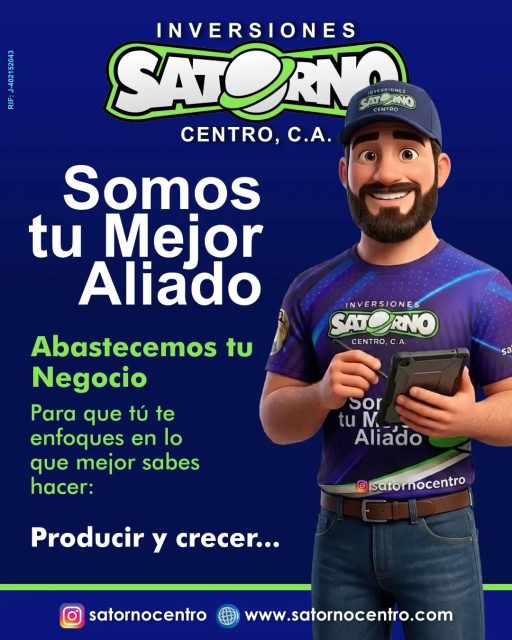 SATORNO CENTRO, SOMOS TU MEJOR ALIADO 🙂👍
Satorno Centro es el aliado estratégico ideal para el crecimiento empresarial, encargándose del abastecimiento integral de tu negocio mediante un sistema logístico avanzado y eficiente.
Nuestra propuesta de valor se centra en la gestión de pedidos programados para garantizar un suministro continuo de materia prima, evitando así interrupciones en la cadena de producción.
SOMOS DISTRIBUIDORES!!!
💼 CONTÁCTANOS
WhatsApp✨
📲 0414 442 4471
📩Correo: satornocentro@gmail.com
👇🏽👇🏾 Síguenos 👇🏻👇🏿
⬇️ En CARABOBO ⬇️
🔸Instagram @satornocentro ✔️
🔸 Nuestra Etiqueta 👉 #satornocentro
⬇️ En CARACAS ⬇️
🔸Instagram @satornojc ✔️
#satorno
#Distribuidora
#B2B
#ValenciaVenezuela