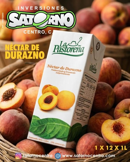 NÉCTAR DE DURAZNO 🍑 LA PASTOREÑA ✨️ AL MAYOR 📦
Ponemos a disposición de tu negocio el delicioso Néctar de Durazno, además de la línea completa de JUGOS DE FRUTA de la marca LA PASTOREÑA 👇🏻
Sabores 🍊🍐🍑🍎
Néctar de Durazno ✔️
Naranjada ✔️
Néctar de Pera ✔️
Néctar de Manzana ✔️
Todos los productos están DISPONIBLES en presentación de 12 unidades x 1 litro 💯
📦📦🚚✨
¡Haz tu pedido ahora! 📦👇
SOMOS DISTRIBUIDORES 🙂👍
INVERSIONES SATORNO CENTRO, C.A.
RIF: J-402152043
💼 CONTÁCTANOS
WhatsApp✨
📲 0414 442 4471
📩Correo: satornocentro@gmail.com
👇🏽👇🏾 Síguenos 👇🏻👇🏿
⬇️ En CARABOBO ⬇️
🔸Instagram @satornocentro ✔️
🔸 Nuestra Etiqueta 👉 #satornocentro
⬇️ En CARACAS ⬇️
🔸Instagram @satornojc ✔️
#satorno
#JugodeDurazno
#JugodeDuraznoalmayor
#ValenciaVenezuela